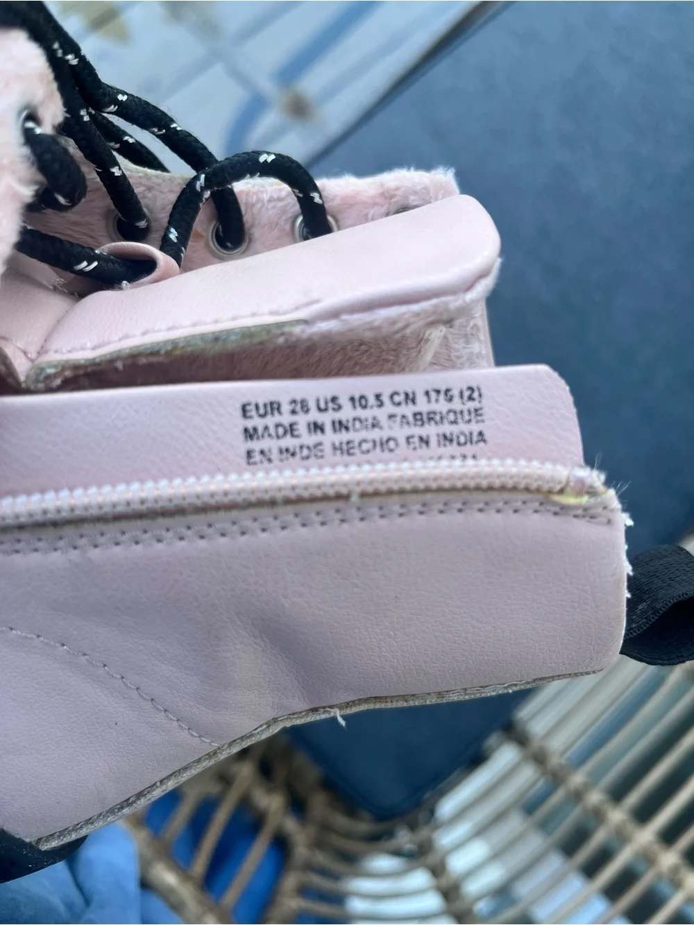 Kids Pink Lace-Up Ankle Boots